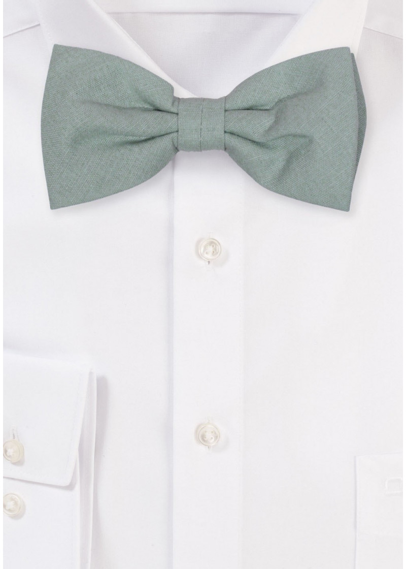Papillon da uomo in 100% lino (grigio/verde)