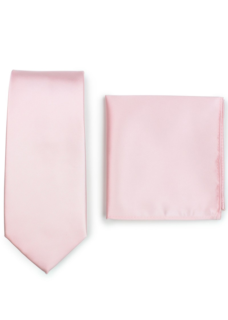 Set di cravatte e fazzoletti da taschino - rosa