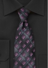 Cravatta quadrangoli lilla
