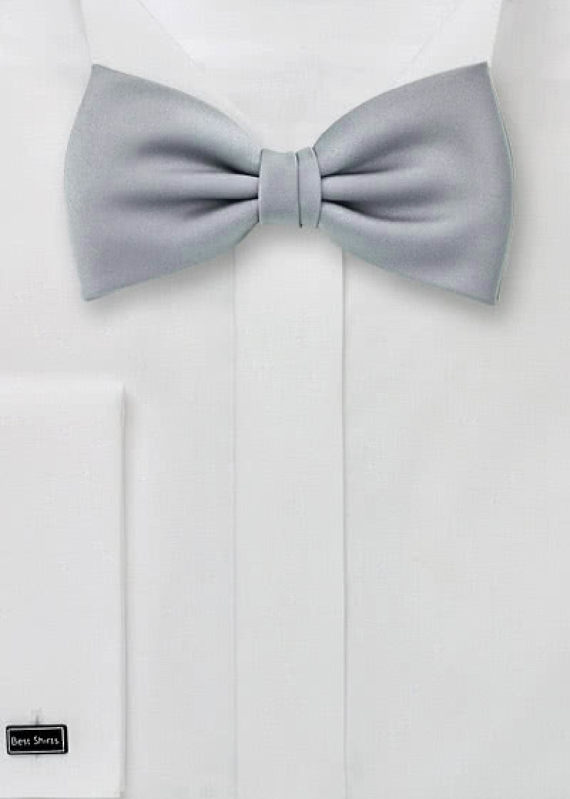 Papillon grigio argento microfibra