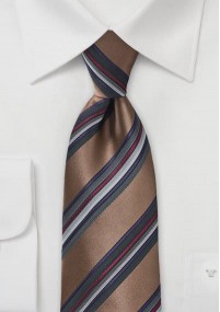Cravatta righe beige