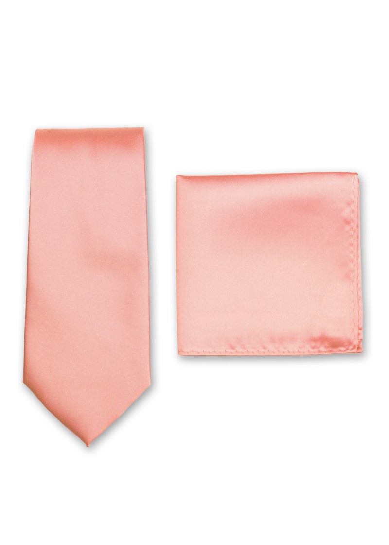 Set di cravatte e fazzoletti - rosa scuro