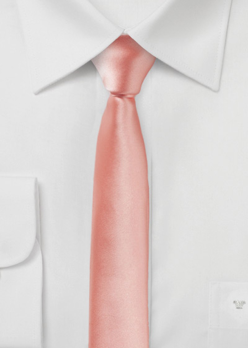 Rosa per cravatta business extra stretta e