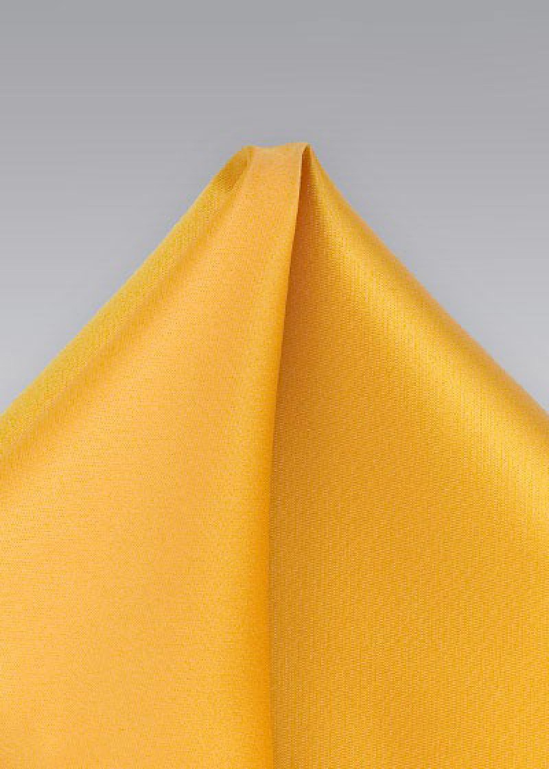Fazzoletto da taschino in raso giallo oro