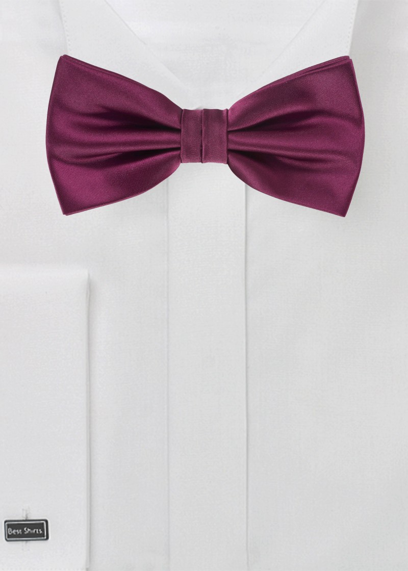 Papillon in raso nel classico colore bordeaux