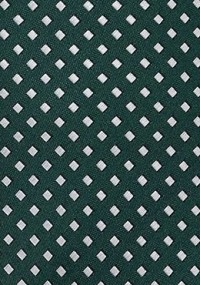 Krawatte Punkte-Vierecke dunkelgrün