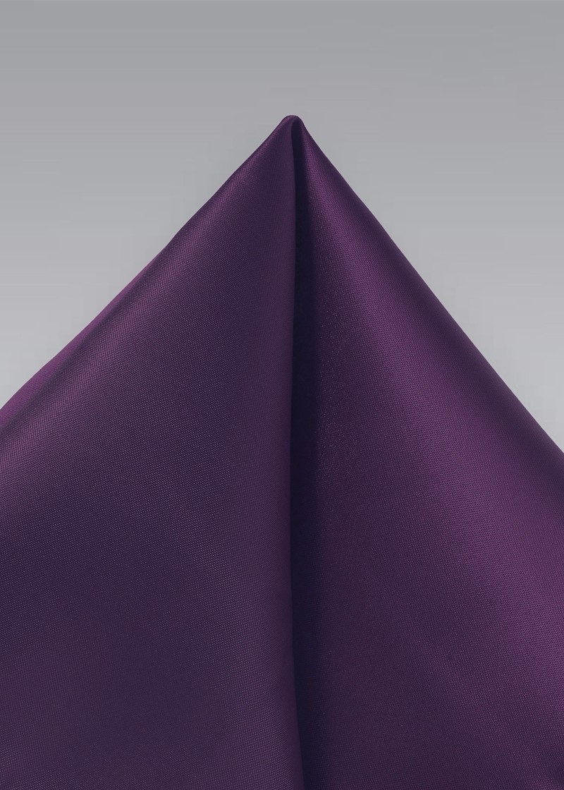 Fazzoletto da taschino in raso viola scuro