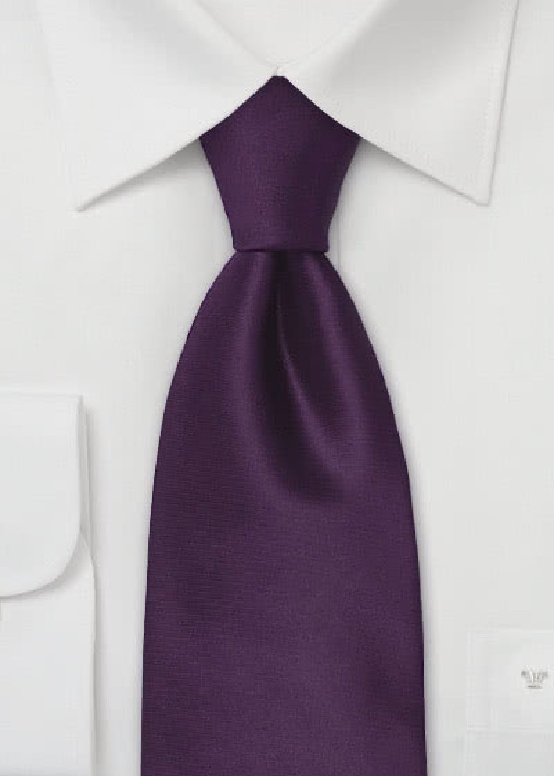 Cravatta business in raso viola