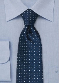 Cravatta XXL pois blu notte