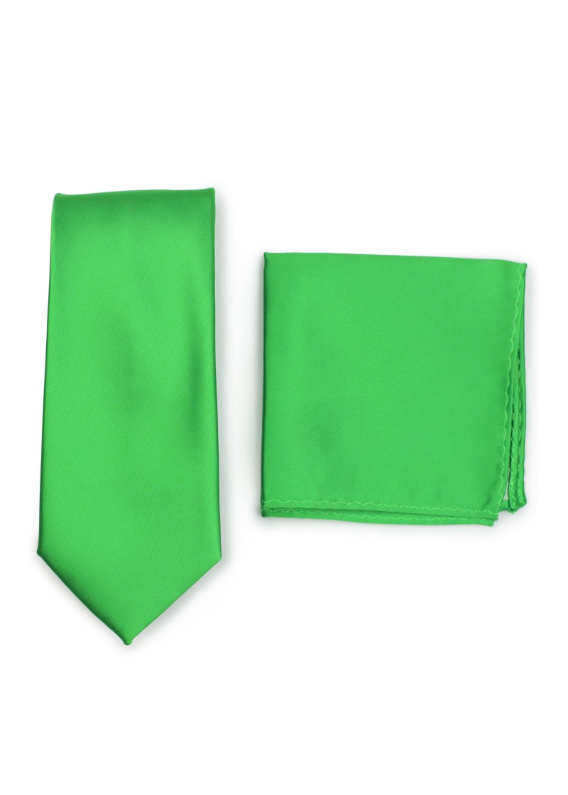 Set cravatta e sciarpa da cavaliere - Verde veleno
