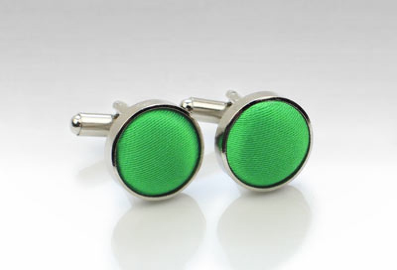 Gemelli in tessuto verde