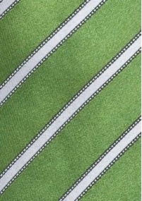 Herrenkrawatte XXL feines Streifen-Pattern grün