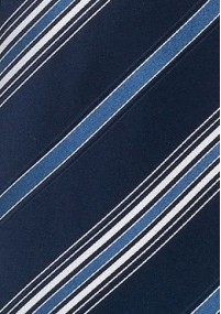 Krawatte Linien blau weiß