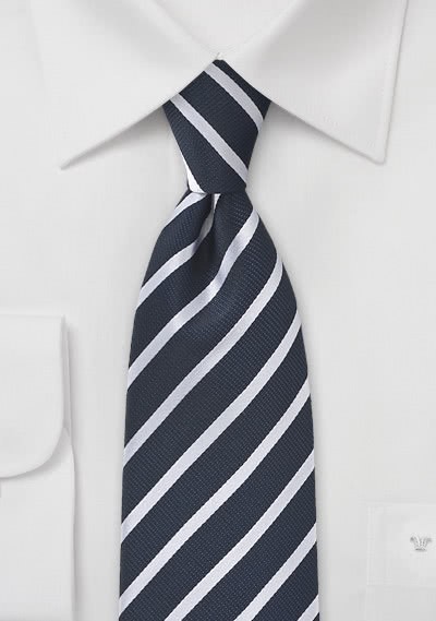 Cravatta righe bianco blu