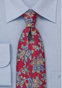 Cravatta paisley rossa