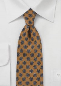Cravatta classica con emblema arancione