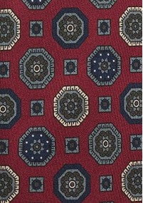 Krawatte Emblem-Pattern bordeaux