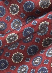 Auffallender Krawattenschal bordeaux Embleme