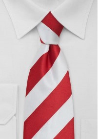 Cravatta a clip righe rosso bianco