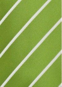 Lange Krawatte Streifen weiß apfelgrün