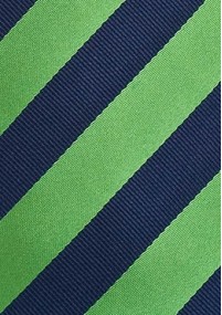 Lange Businesskrawatte navy grün Streifendesign