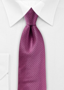 Cravatta in microfibra rosa con struttura...