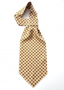 Sciarpa Ascot in seta color crema con...