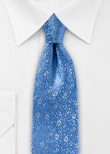 Cravatta in seta blu con elegante motivo...