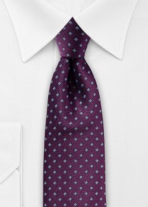 Cravatta viola con motivo sottile