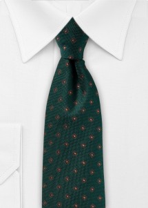 Cravatta verde con elementi color rame