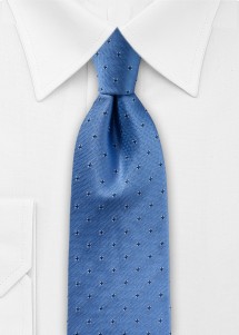 Cravatta blu con motivo elegante e...