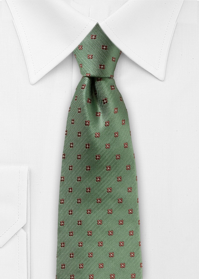 Cravatta in seta verde scintillante con elegante