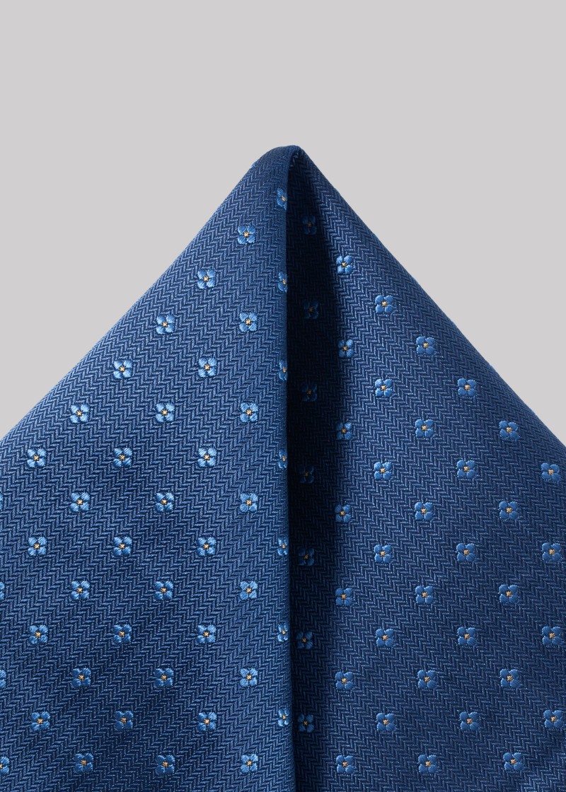 Fazzoletto blu con motivo floreale