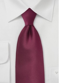 Clip-Krawatte monochrom weinrot