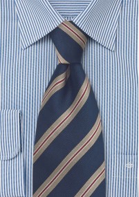 Cravatta classica con clip Regiment in blu...