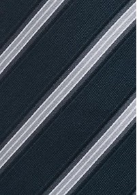 XXL-Krawatte Streifenstruktur Silbergrau Navy