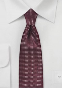 Cravatta stretta rosso bordeaux