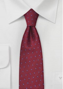 Cravatta rosso vinaccia pois