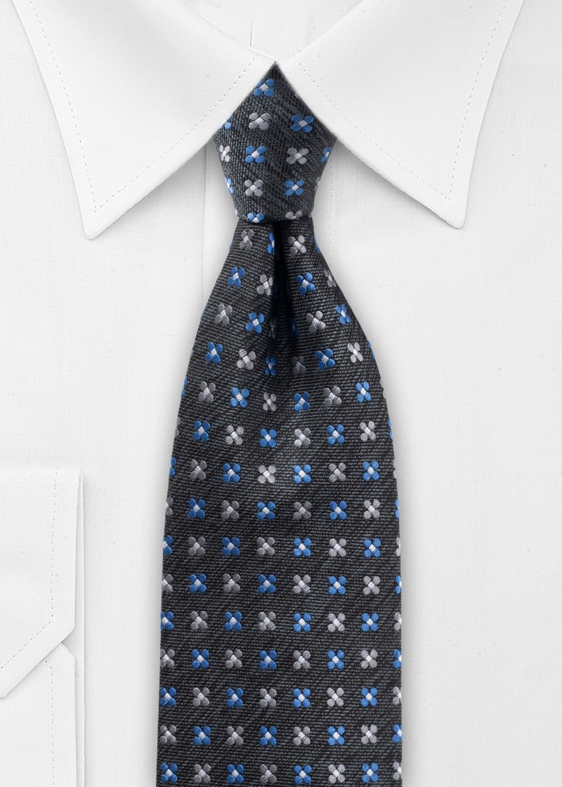 Cravatta da uomo in grigio scuro con elegante