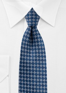 Cravatta blu scuro con motivo a rombi...