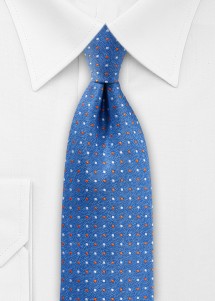 Cravatta blu con motivo a pois