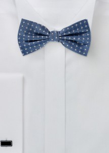 Papillon in seta blu con...
