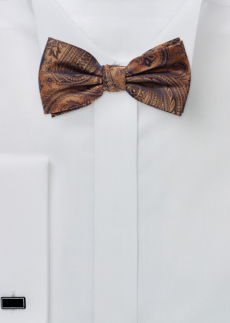 Papillon con motivo Paisley arancione