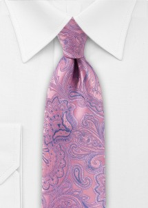 Cravatta Puccini - Paisley magenta/blu scuro