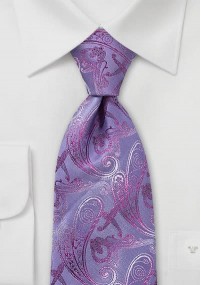Cravatta XXL viola floreale