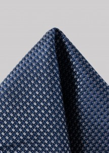 Fazzoletto di seta blu scuro con texture