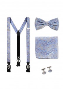 Bretelle, papillon e fazzoletto con...
