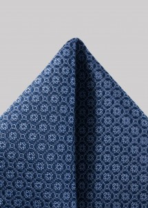 Pochette da taschino da uomo in seta blu...