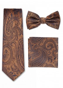 Set da uomo paisley rame blu scuro -...