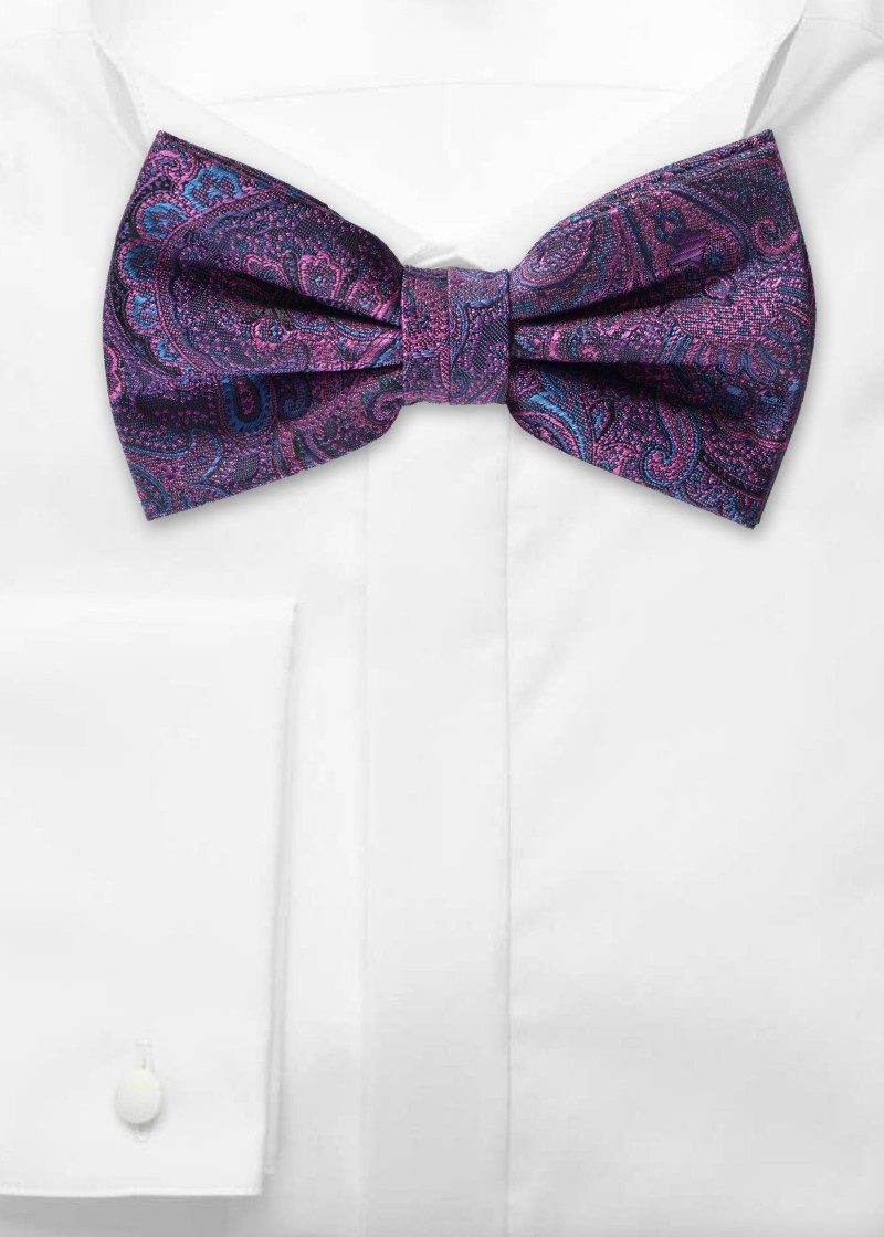 Papillon uomo Paisley Viola